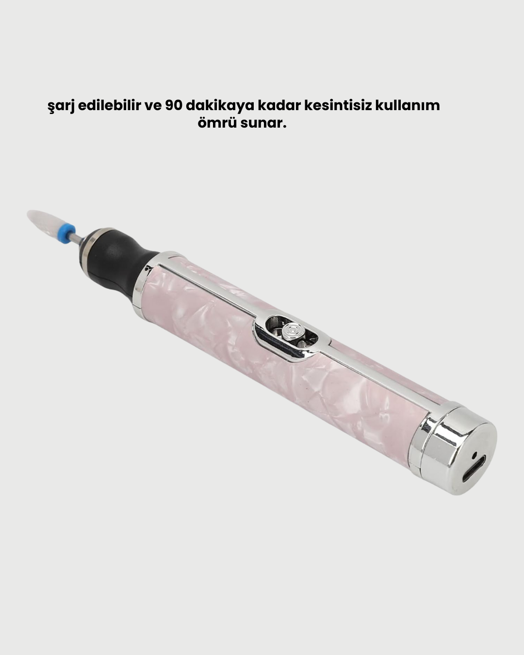 Ergonomik Saplı 20.000 RPM Hız Kontrollü Manikür Pedikür Makinesi