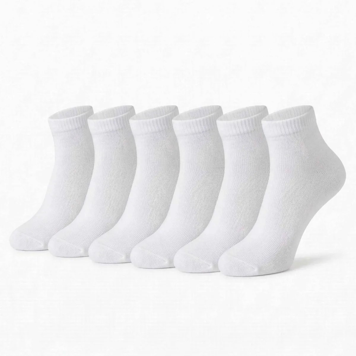 Erkek Bambu Patik Çorap 6'lı Paket, Siyah Beyaz Gri, Nefes Alan Nem Emici Yumuşak Günlük Spor Bilek Çorabı