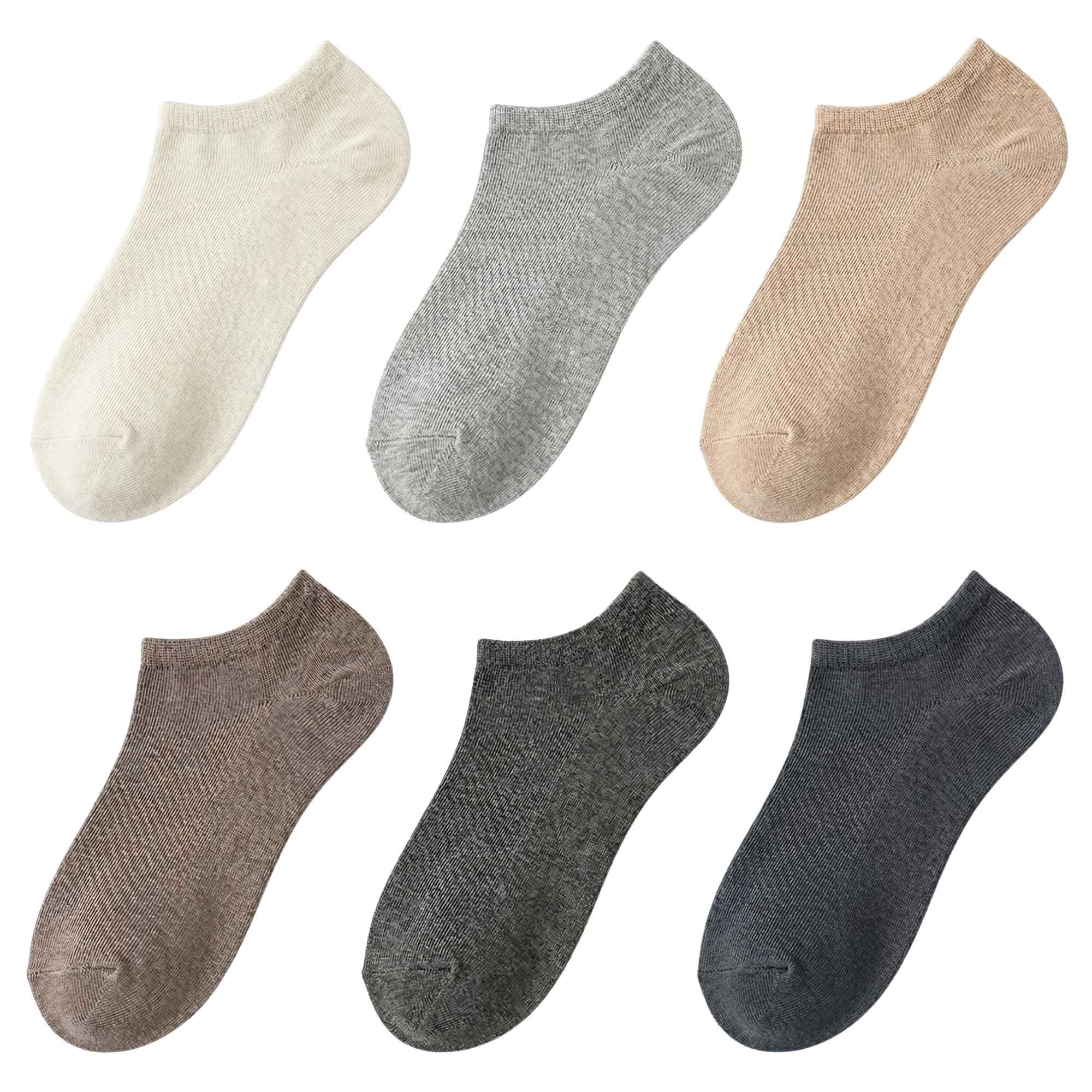 Erkek Görünmez Çorap 6'lı Set, Babet Kesim, Yumuşak ve Esnek Yapı, Krem, Açık Gri, Bej, Vizon, Antrasit, Füme