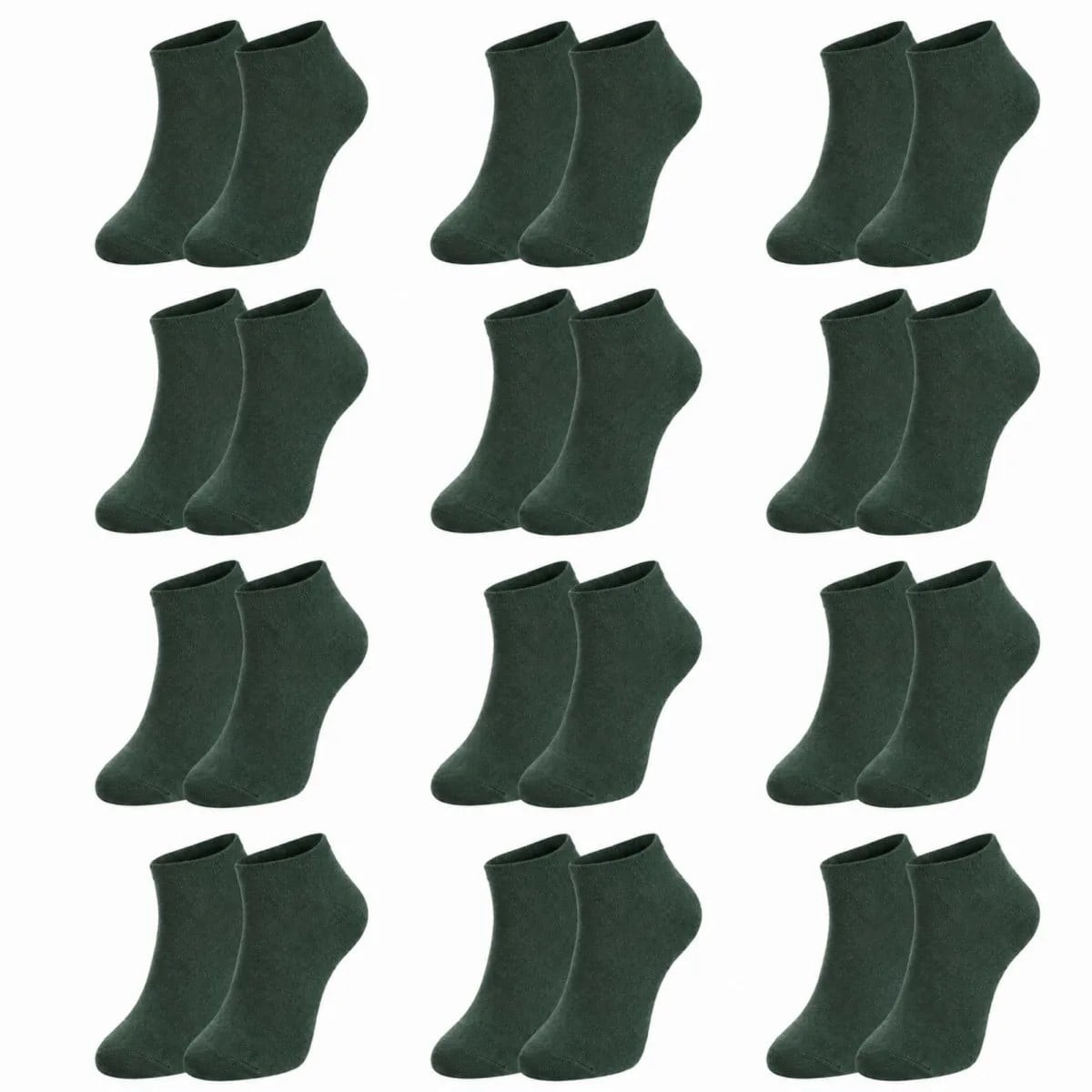 Erkek Pamuklu Patik Çorap 12'li Paket 39-44 | Dikişsiz Burun, Koku Karşıtı, Nefes Alan Kısa Konç Sneaker Çorabı
