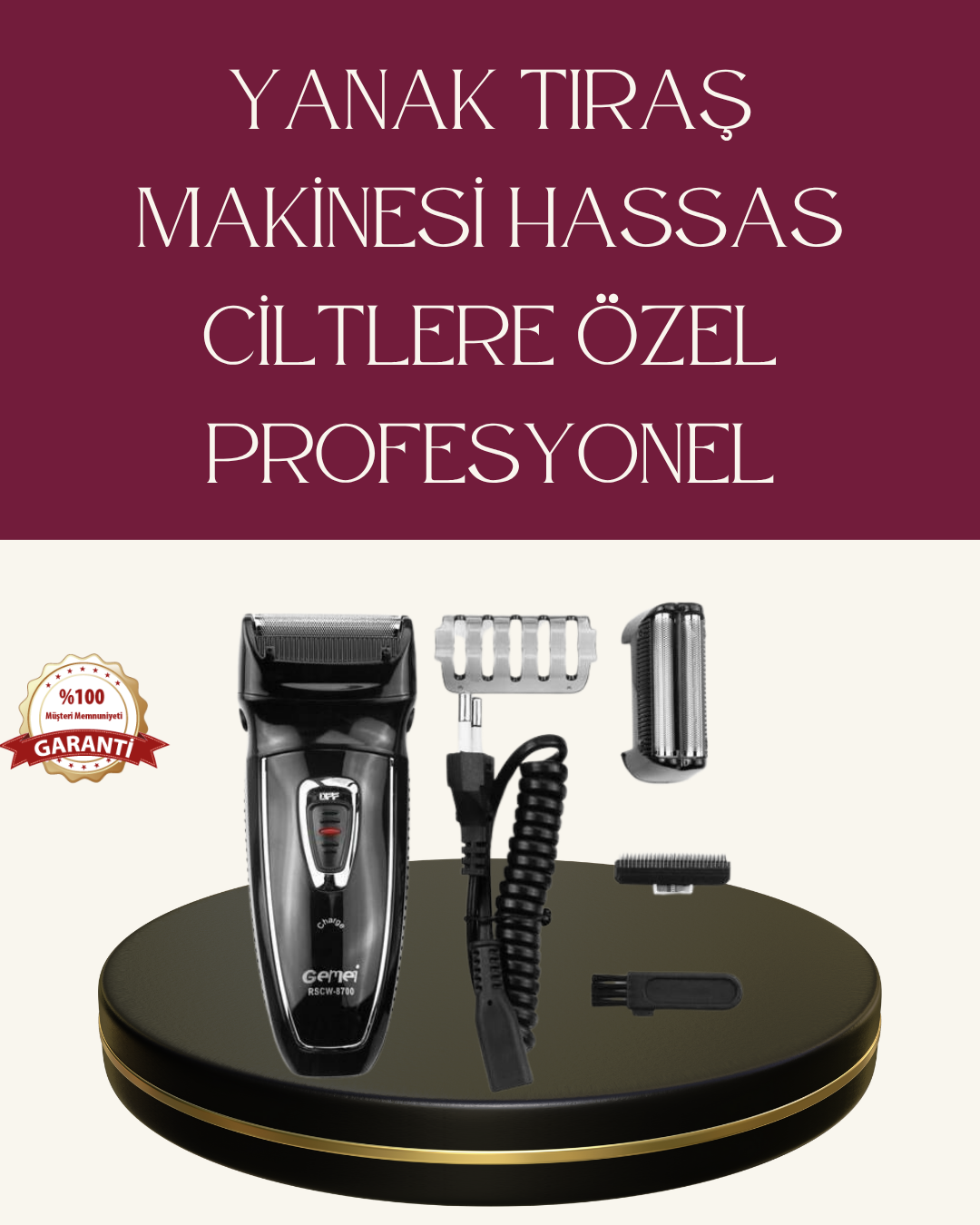 Erkekler İçin Folyo Başlıklı Tıraş Makinesi