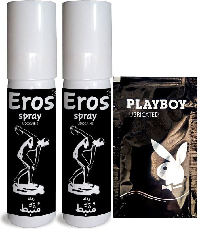 Eros Black Delayspray: 2 Tüp Geciktiricisprey 20 ml + Kaydırıcıjell Hediyedir