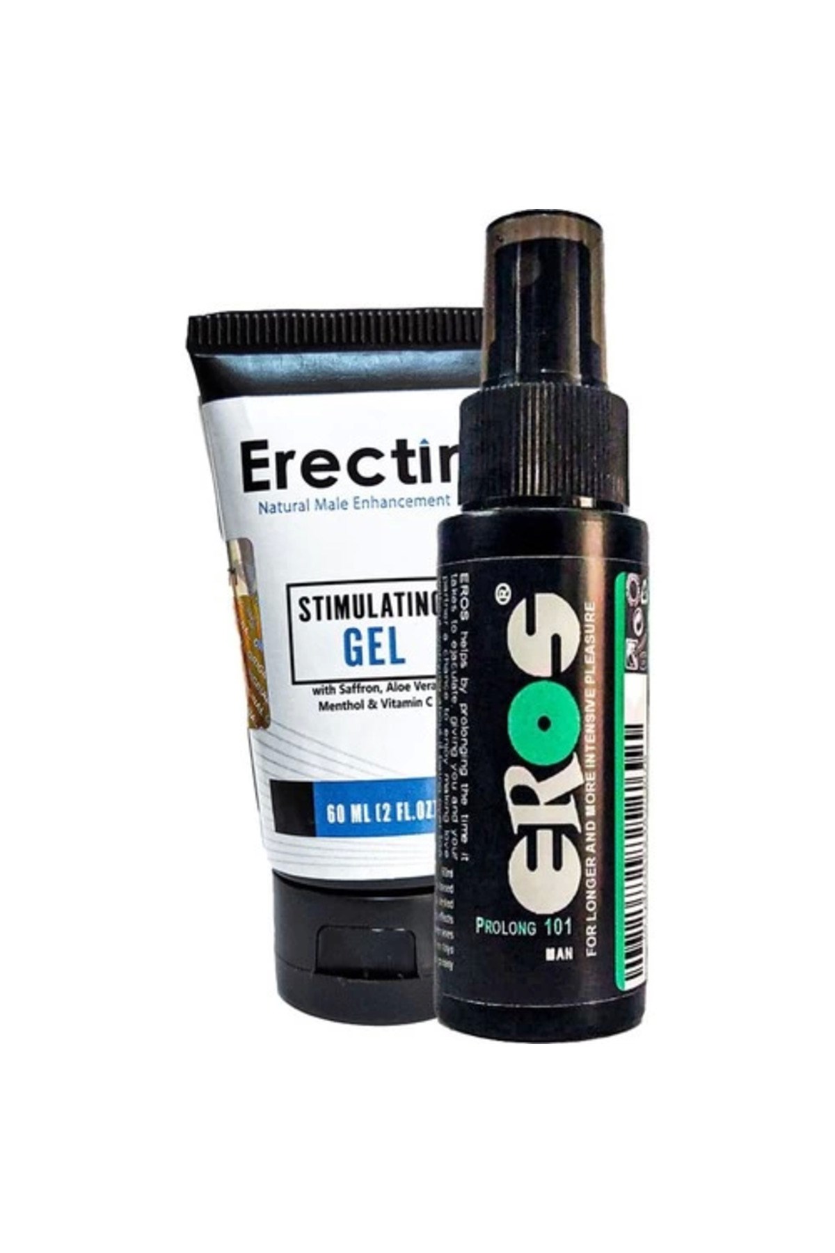Eros Büyük Boy 60 ml Time Stop Sprey ve Erektin Stimul Gel Erkeklere Özel 60 ml Jel