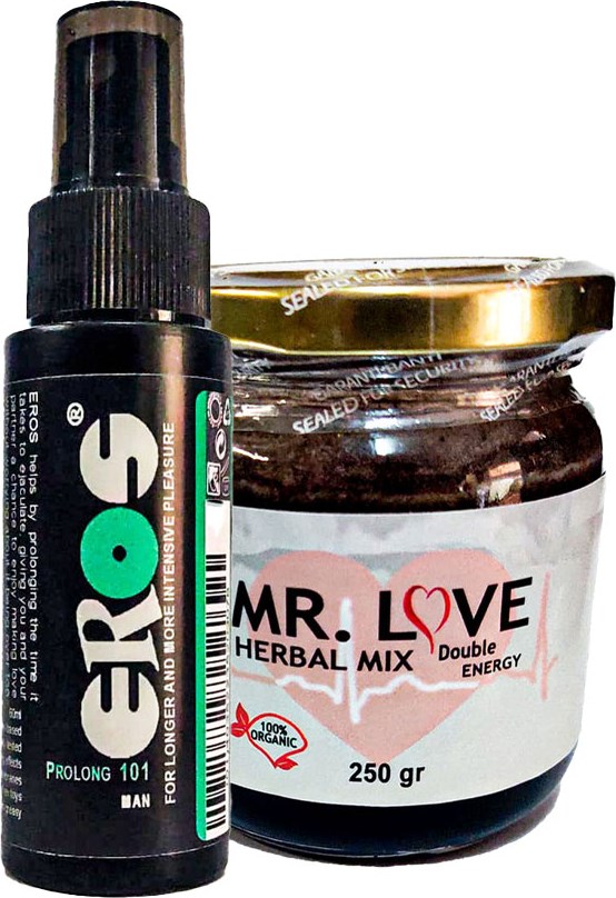 Eros EROSPROF101 Büyük Boy Geciktiricisprey 60 ml + Msterlove Erkeklere katılık Hissi 240 gr Macun