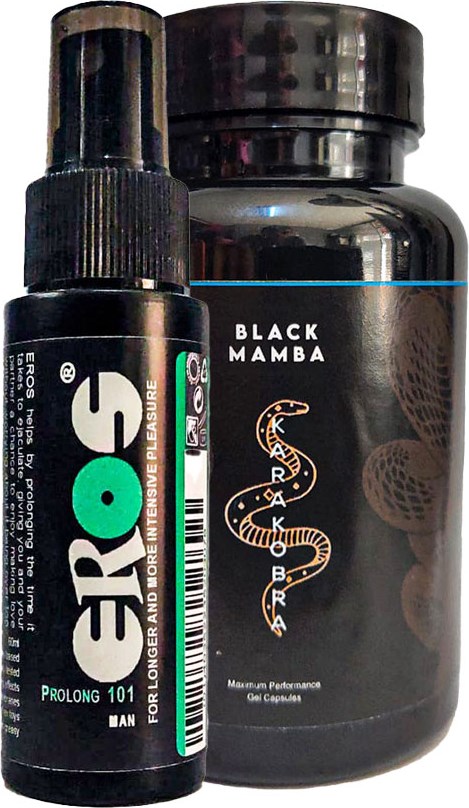 Eros EROSPROF101 Erkeklere Büyük Boy 60 ml Geciktiricisprey + Siyahkobra Erkeklere karakobra Hissi 60LI