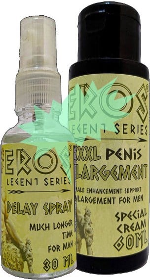 Eros Legent Erkeklere Geciktiricisprey 30 ml + Erkeklere 60ML Boyutlandırıcı Şekillendirici Krem