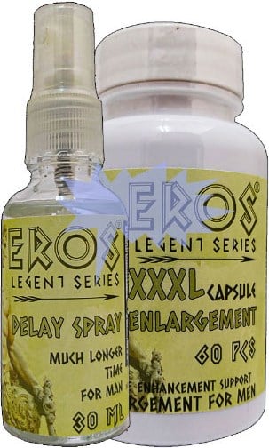 Eros Legent Erkeklere Geciktiricisprey 30 ml + Erkeklere XXL60LI Boyututlandırıcı Şekillendirici