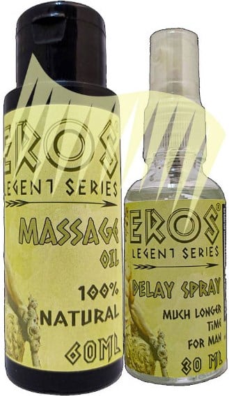 Eros Legent Erotikmasaj Yağı + Eros 30 ml Erkeklere Özel Geciktiricisprey
