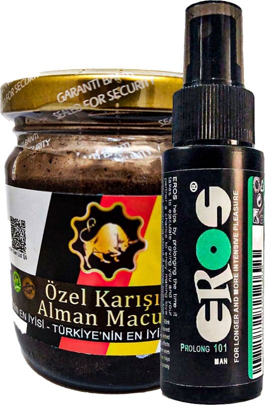 EROSPROF101 Time Geciktiricisprey 60ML Büyük Boy + Alaman Macuınu Erkeklere özel 240 gr Macun
