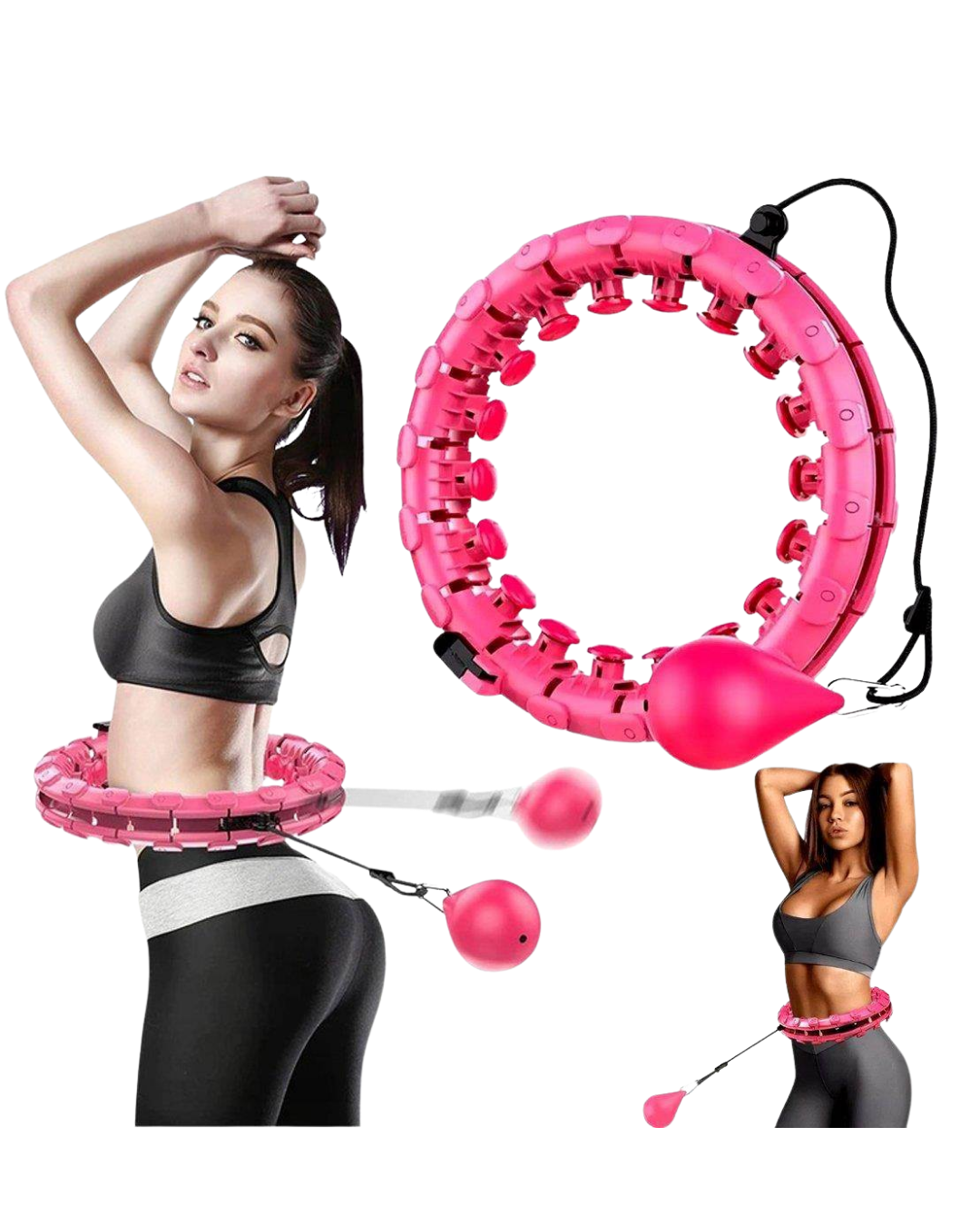 Evde Spor İçin Akıllı Hula Hoop Çemberi Bel İnceltici Mor