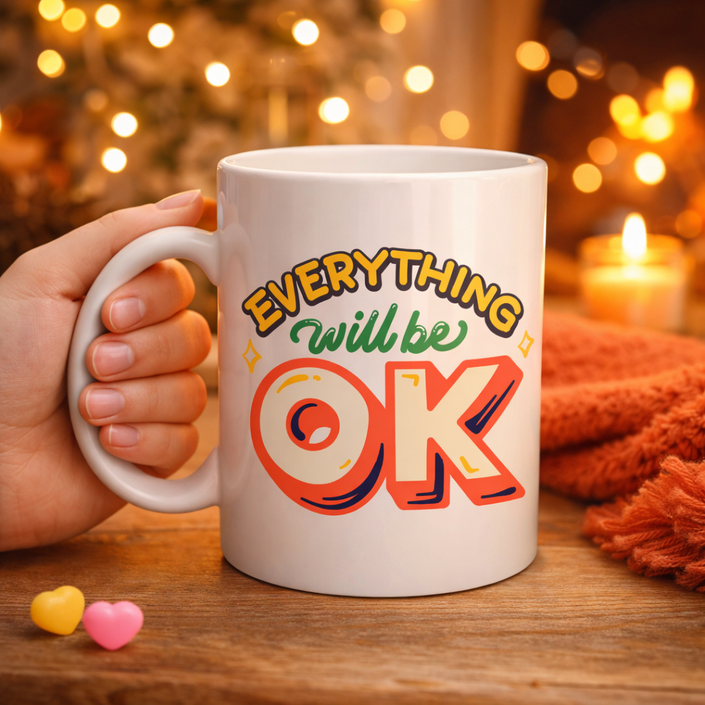 Everything Will Be OK Yazılı Porselen Kupa MODEL 143 – 