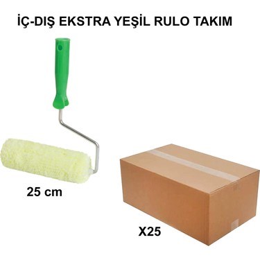 Extra yeşil rulo takımı, 25 cm, 25 adet