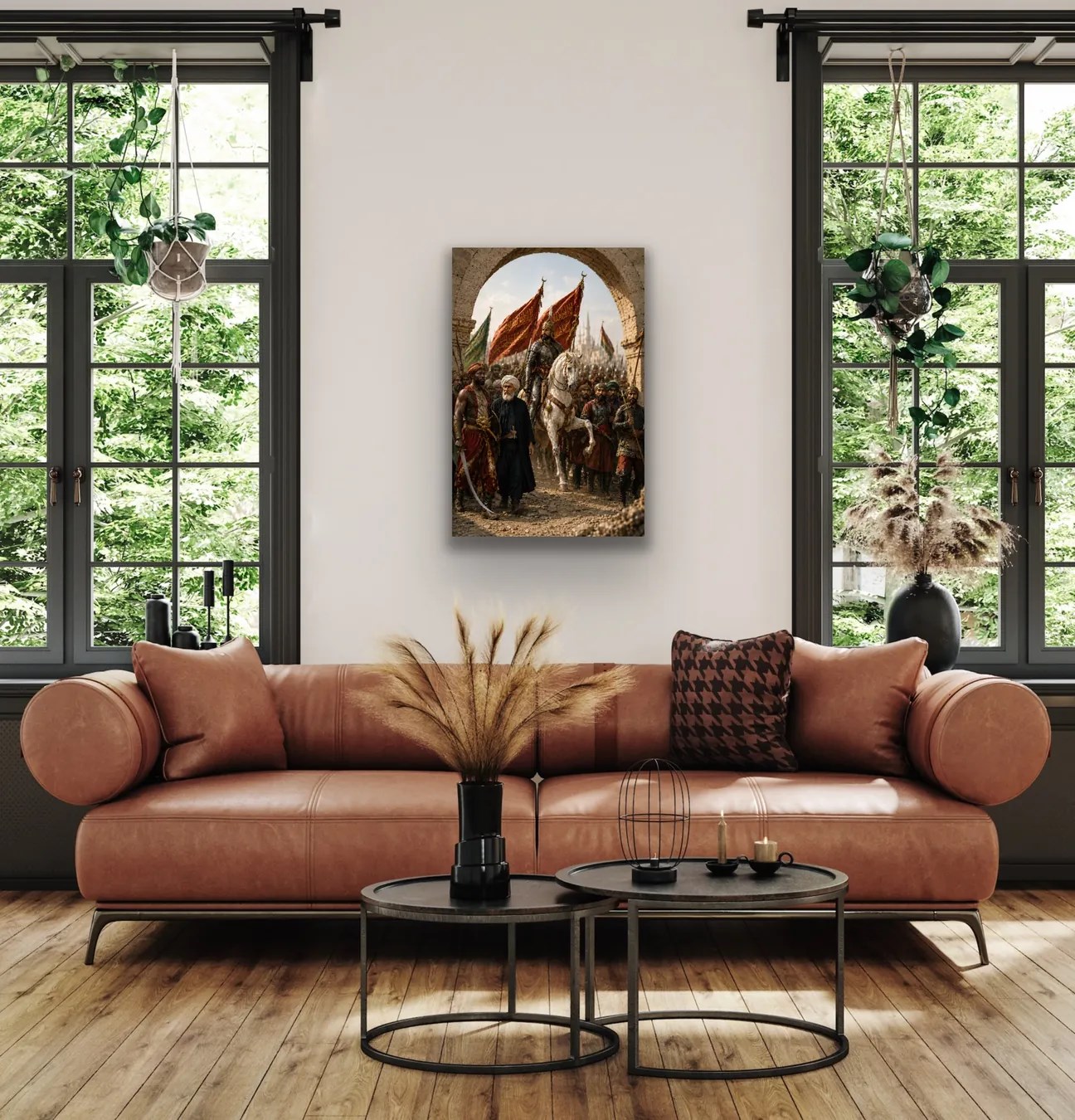 Fatih Sultan Mehmet İstanbul'un Fethi Kanvas Tablo 60X90 CM