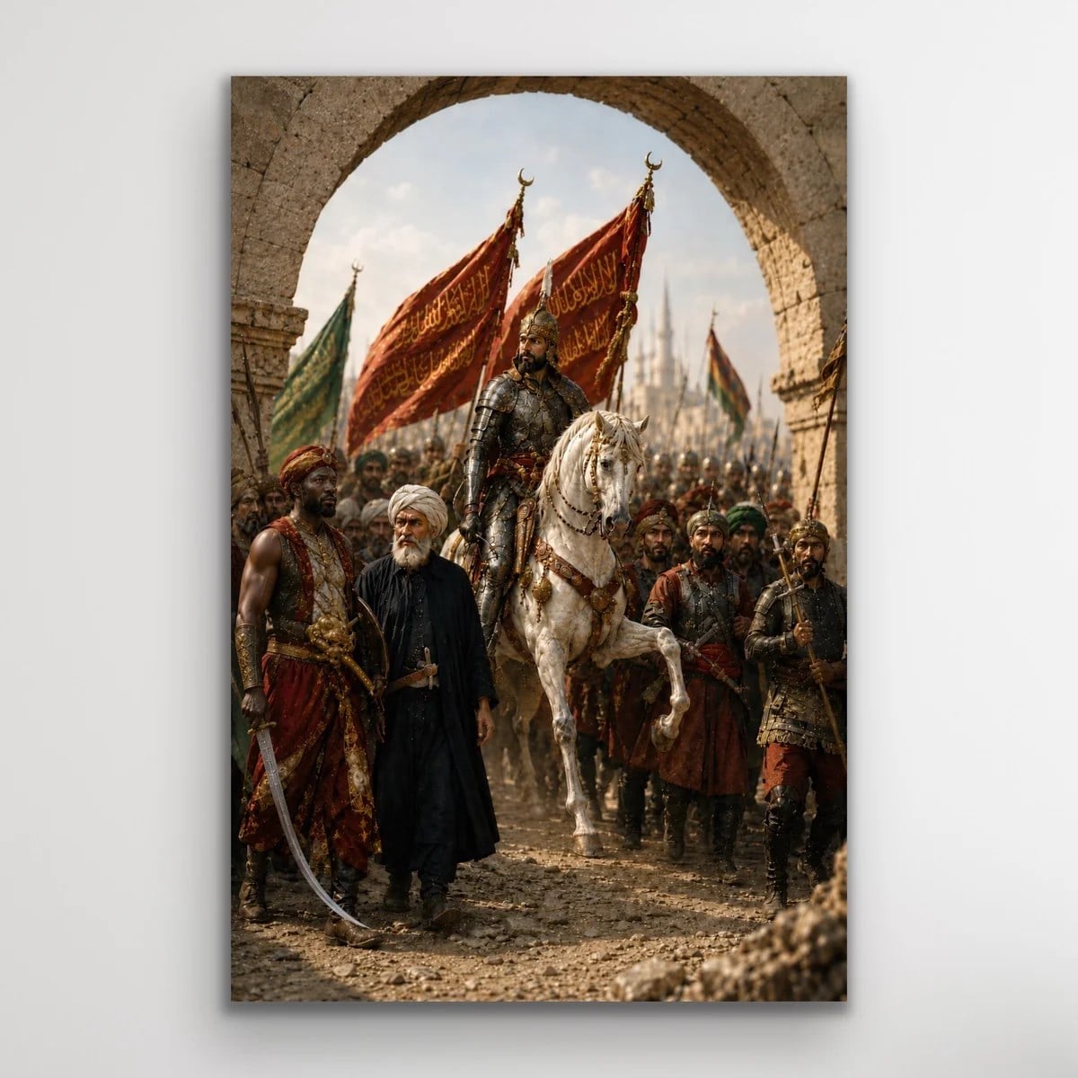 Fatih Sultan Mehmet İstanbul'un Fethi Kanvas Tablo 20x30 CM