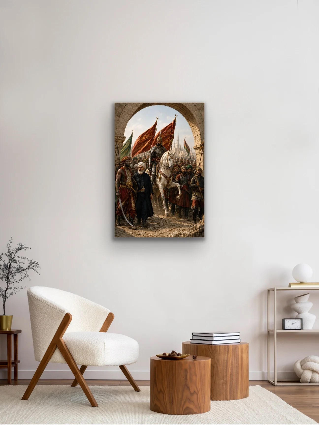 Fatih Sultan Mehmet İstanbul'un Fethi Kanvas Tablo 60X90 CM