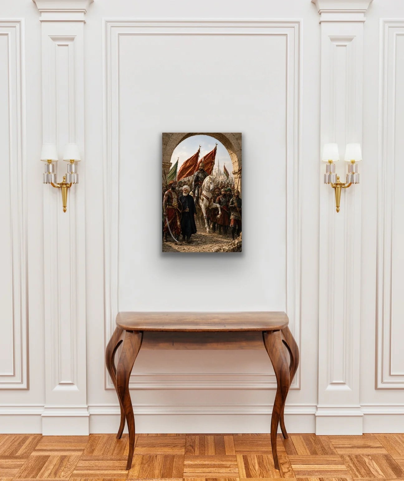 Fatih Sultan Mehmet İstanbul'un Fethi Kanvas Tablo 60X90 CM