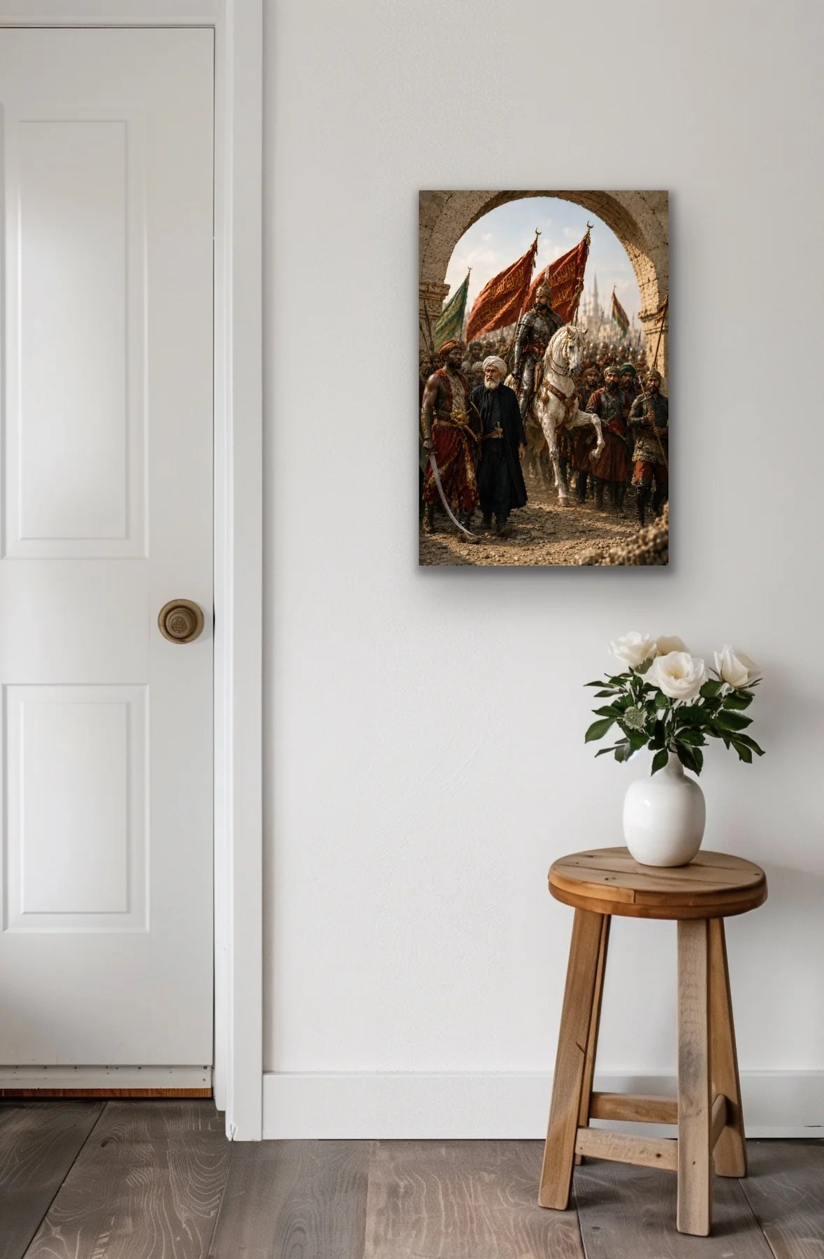 Fatih Sultan Mehmet İstanbul'un Fethi Kanvas Tablo 60X90 CM