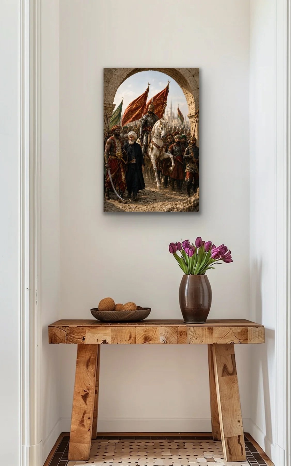 Fatih Sultan Mehmet İstanbul'un Fethi Kanvas Tablo 20x30 CM