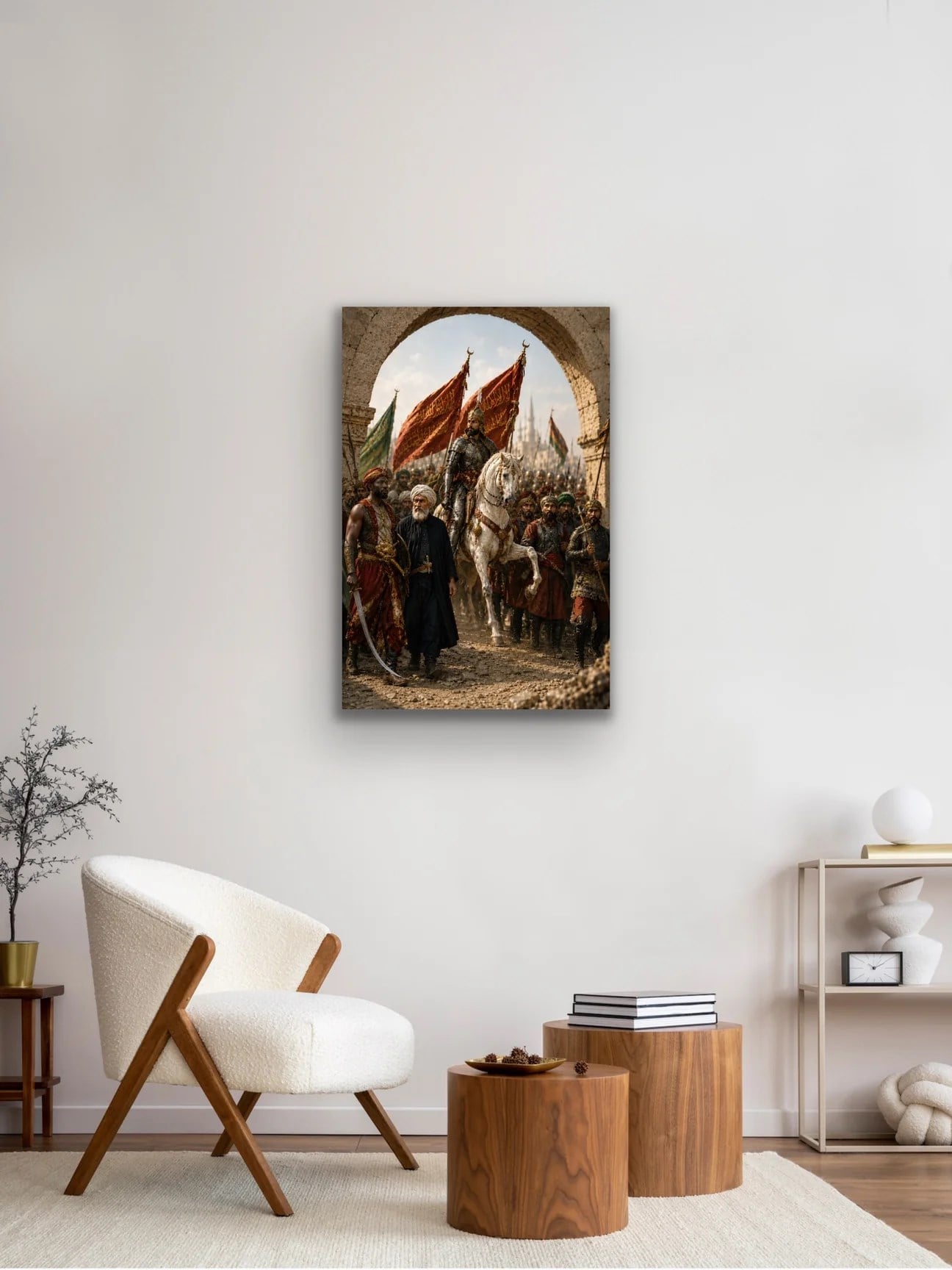 Fatih Sultan Mehmet İstanbul'un Fethi Kanvas Tablo 40X60 CM