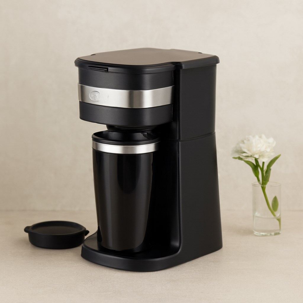 Filtre Kahve Makinesi 700W 400ml Portatif Çelik Bardak