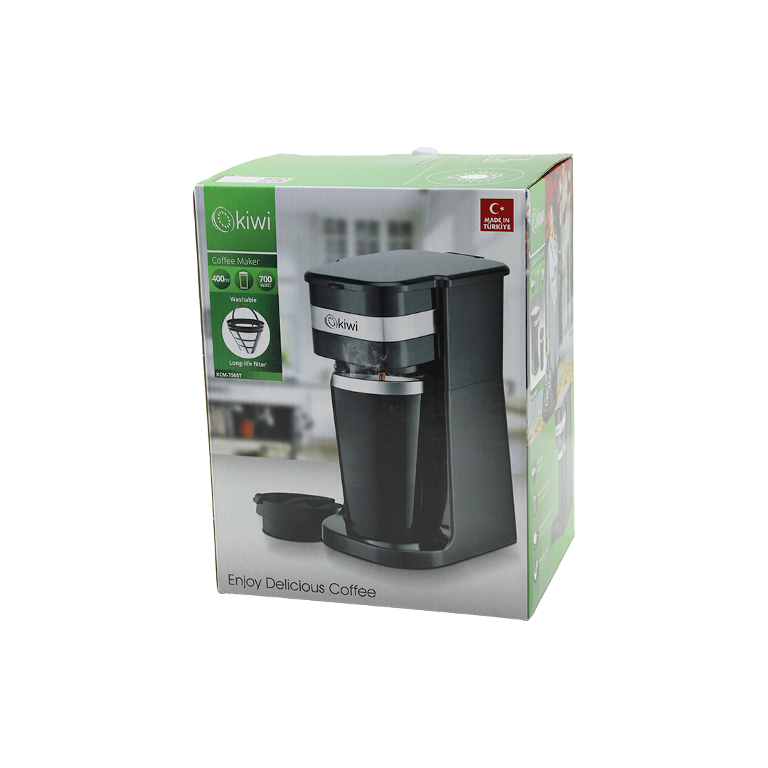 Filtre Kahve Makinesi 700W 400ml Portatif Çelik Bardak