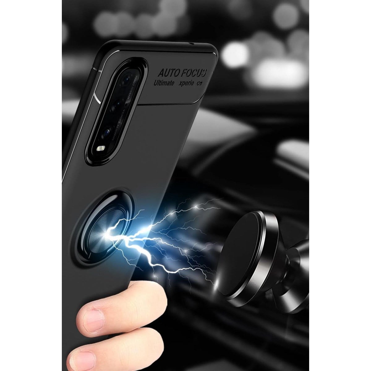 Find X2 Kılıf Range Yüzüklü Silikon - Kırmızı