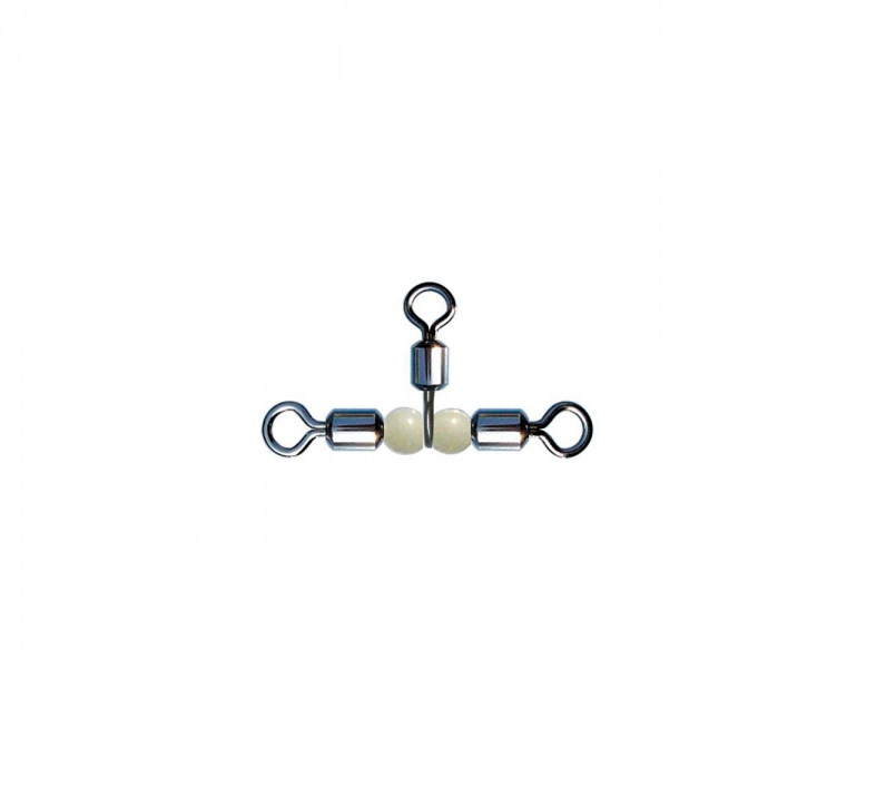 Fırdöndü Rolling Swivel Crossline Pear Beads 3lü Boncuklu