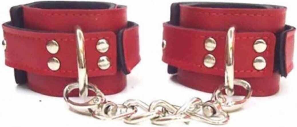 Fiyonkx Fantezi Kırmızı Içi Peluş Deri Kelepçe 1201 Unisex