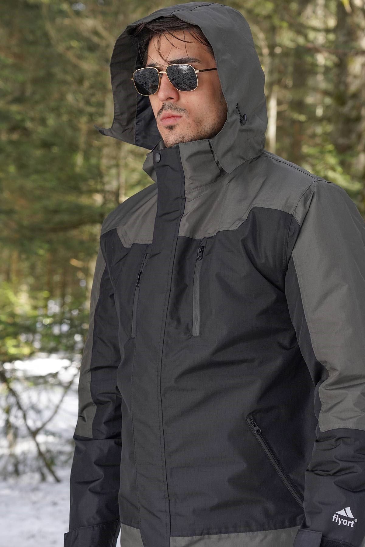 Fiyort Naroy FY163 Kapitone Su Geçirmez Haki Mont - XL