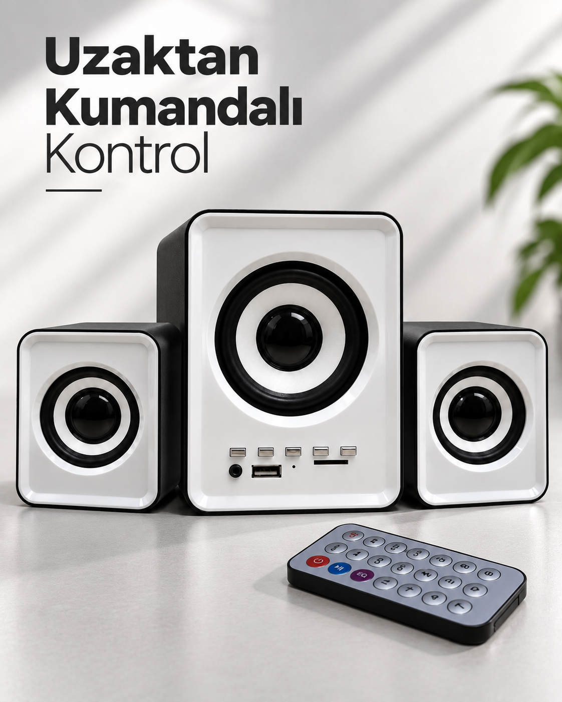 FM Radyolu Bluetooth Masaüstü Hoparlör Seti