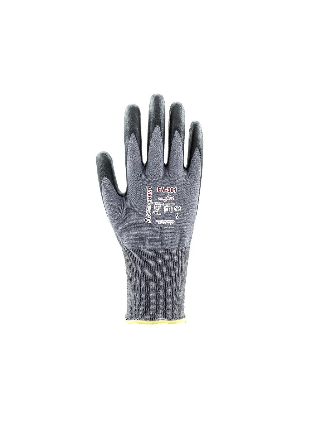 FN 301 COMFORT NO:10 Köpük Nitril Kaplı Polyester Likra Eldiven