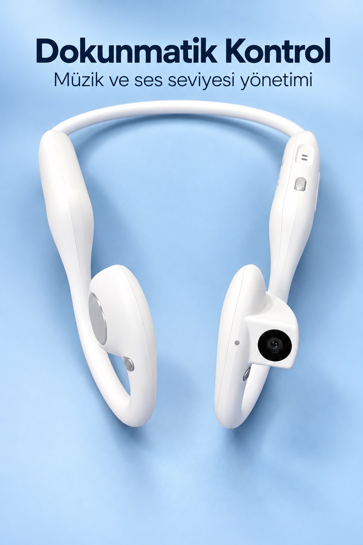 Fotoğraf Çekebilen Bluetooth Kulaklık Mikrofonlu Açık Kulak Tasarım