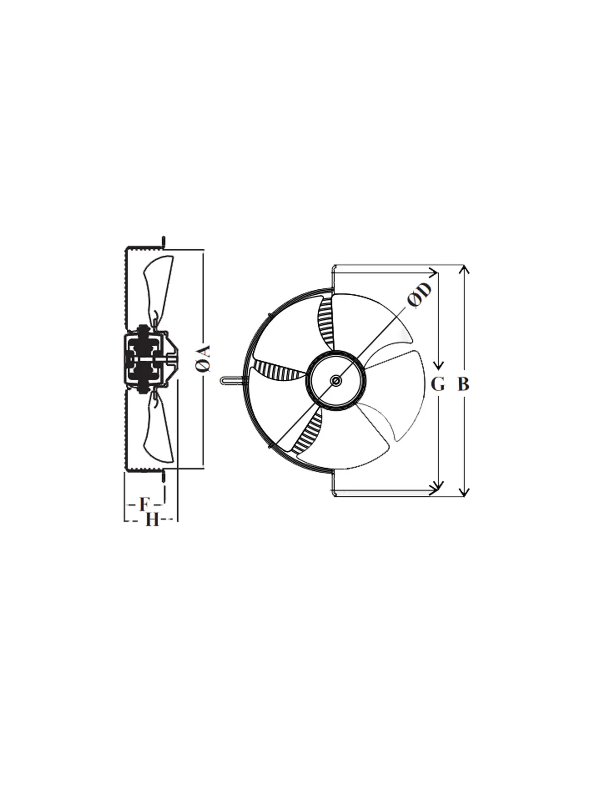 FT Serisi FT40 Aksiyel Tip Trifaze Soğutma Fan 230W