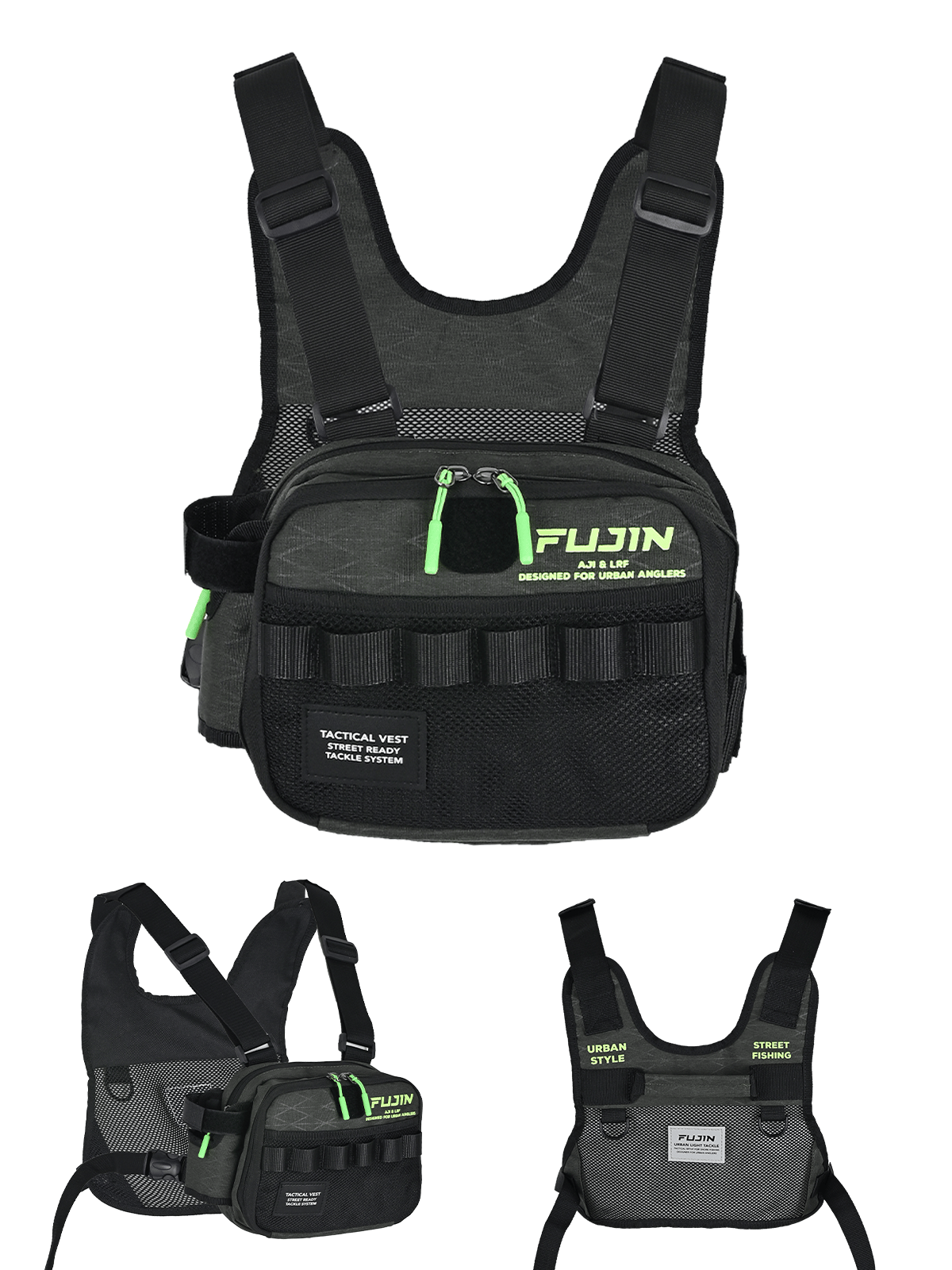 Fujin Aji Vest Tactical Khaki Balıkçı Çantası