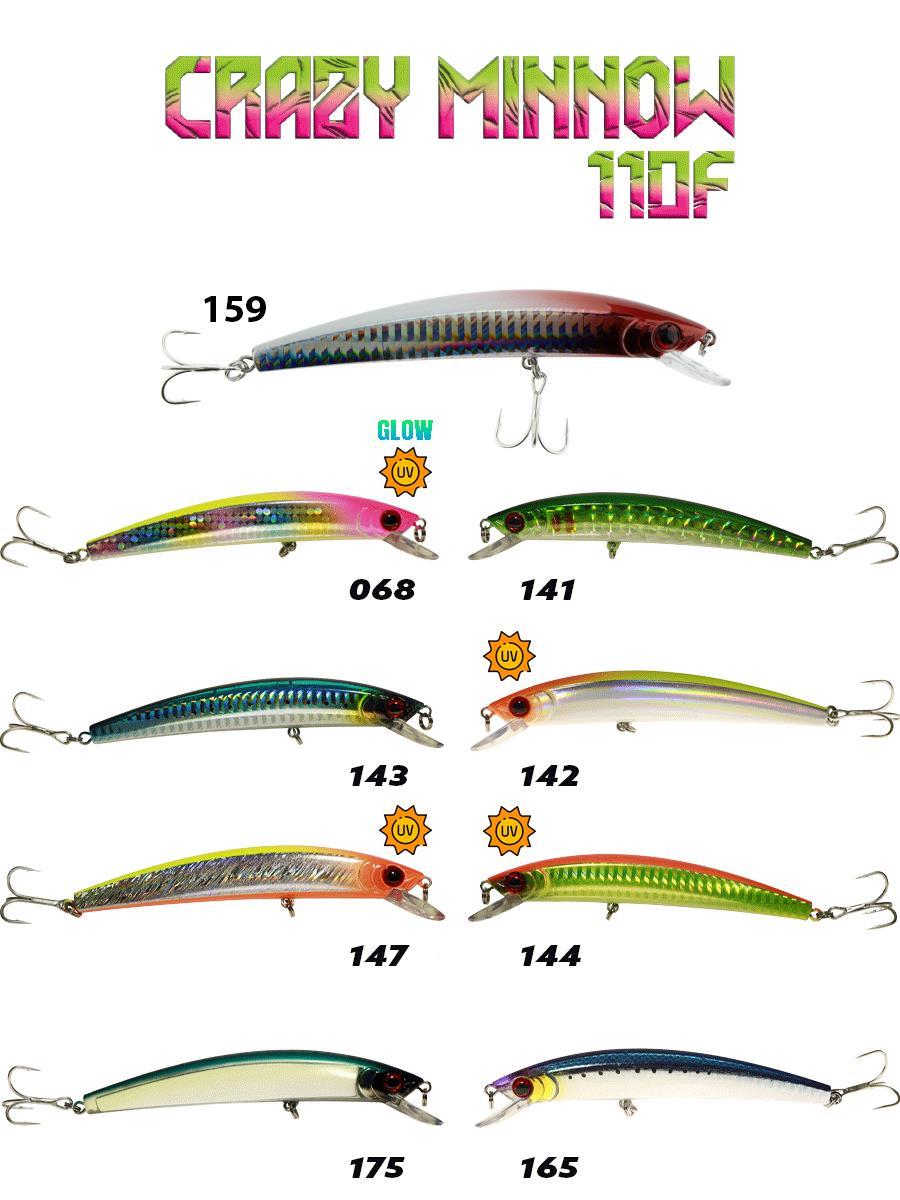 Fujin Crazy Minnow 110F 12gr Rapala Maket Balık