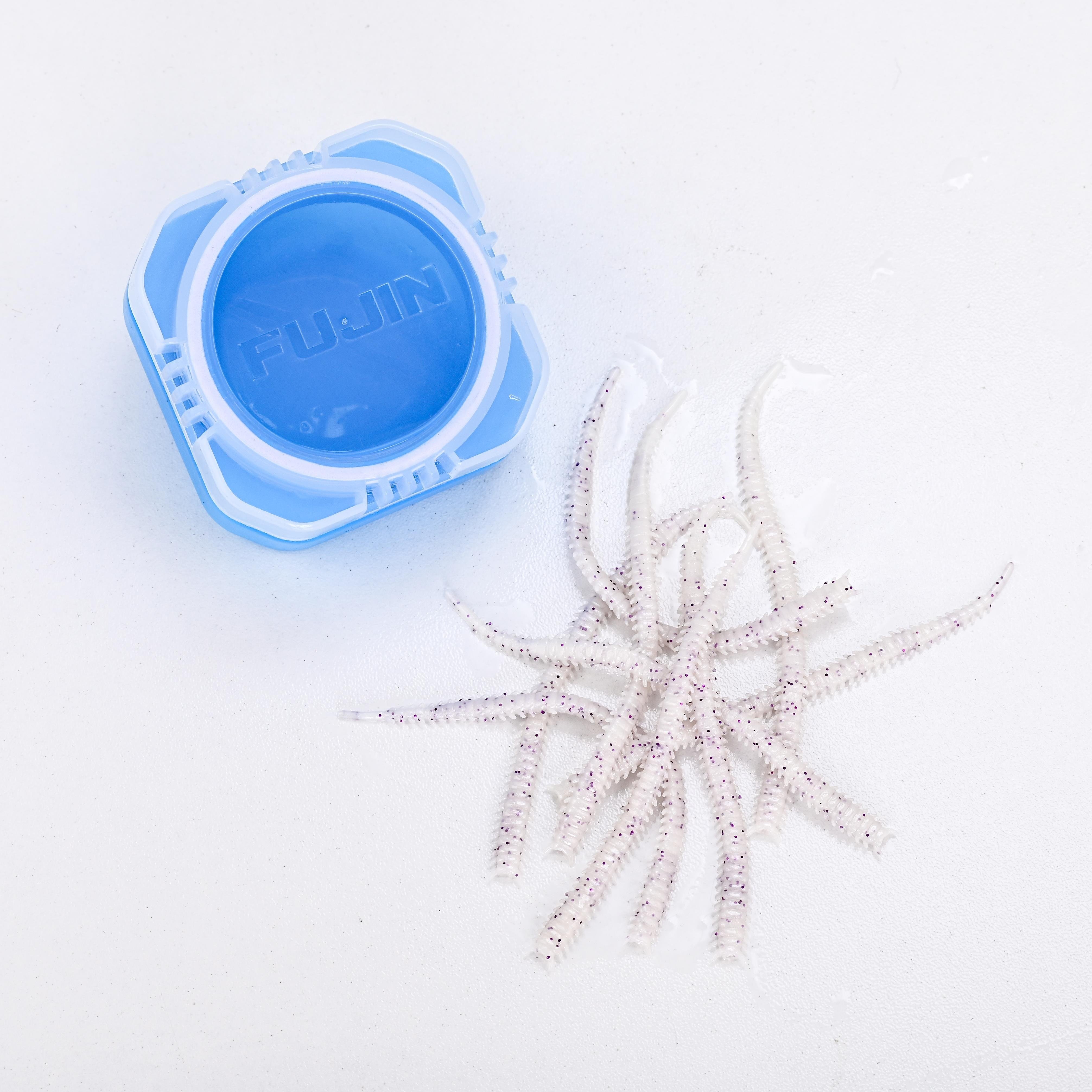 Fujin Mad Worm 9cm Saklama Kutulu LRF Silikonu - PEARL WHITE
