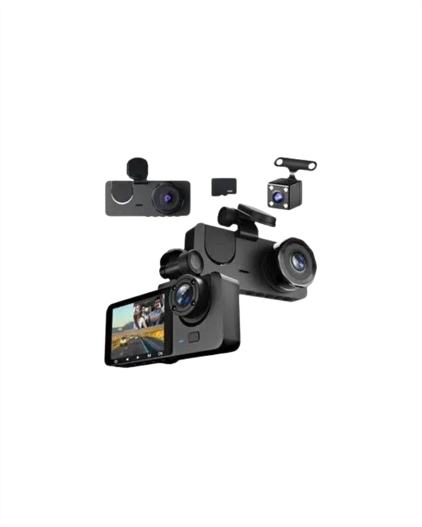 Full HD Çözünürlüklü Üç Kameralı Araç İçi Kamera – Park ve Sürüş Güvenliği