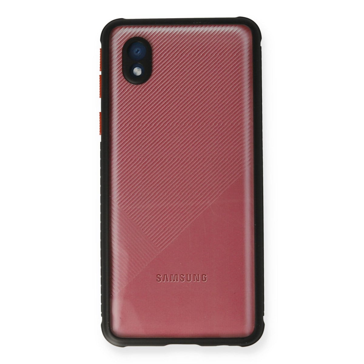 Galaxy A01 Core Kılıf Miami Şeffaf Silikon - Siyah