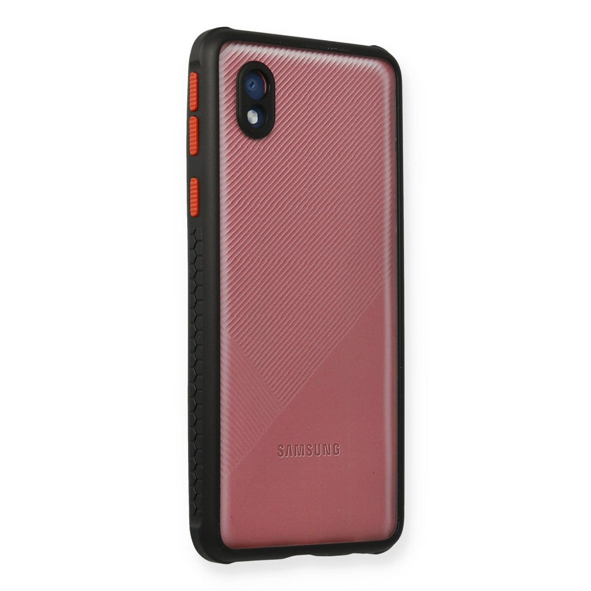 Galaxy A01 Core Kılıf Miami Şeffaf Silikon - Siyah