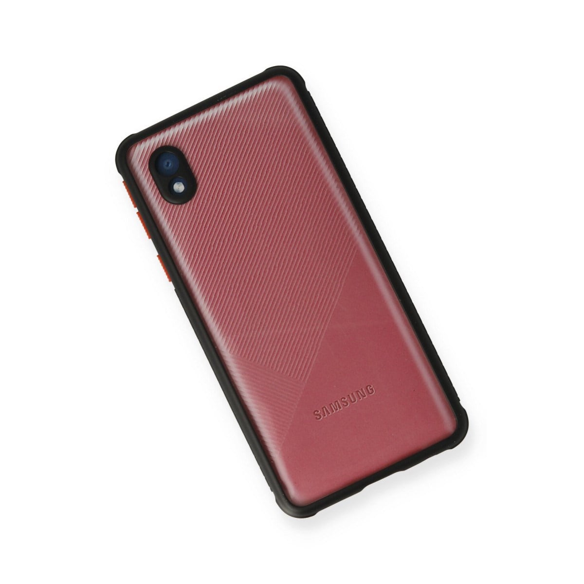 Galaxy A01 Core Kılıf Miami Şeffaf Silikon - Siyah