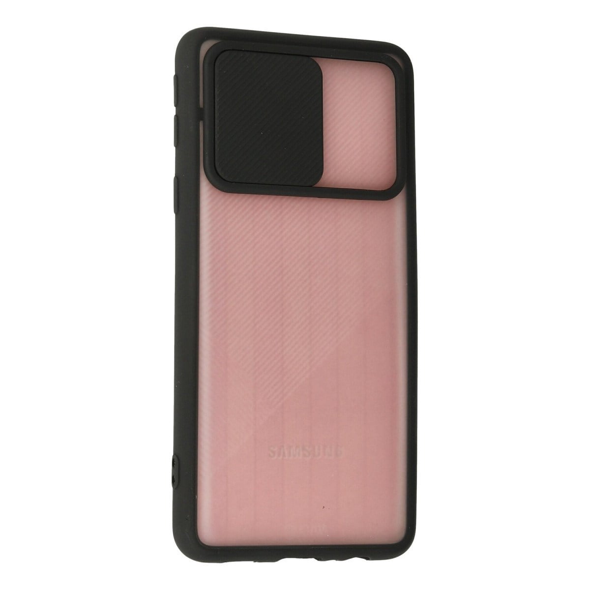 Galaxy A01 Core Kılıf Palm Buzlu Kamera Sürgülü Silikon - Siyah