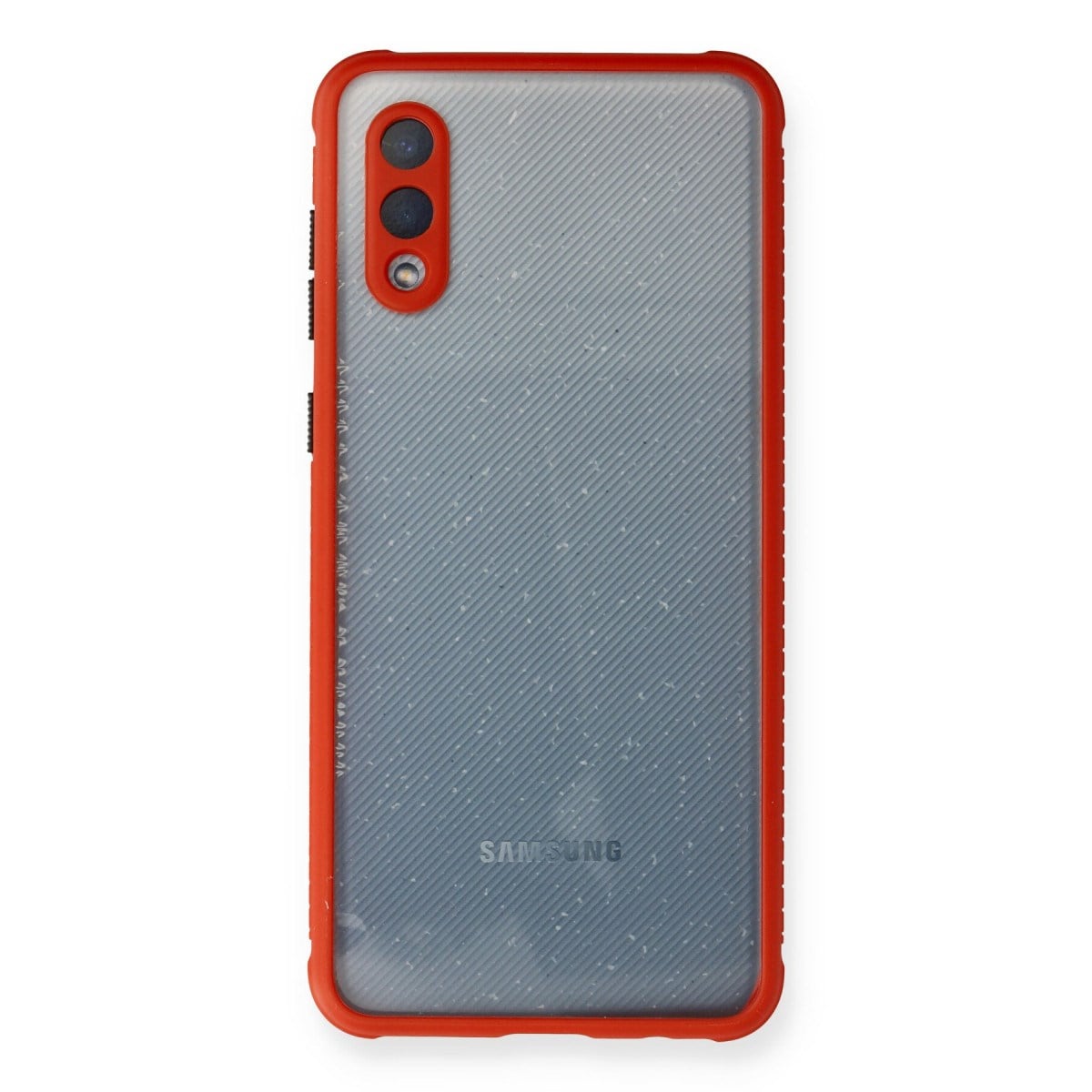 Galaxy A02 Kılıf Miami Şeffaf Silikon - Kırmızı