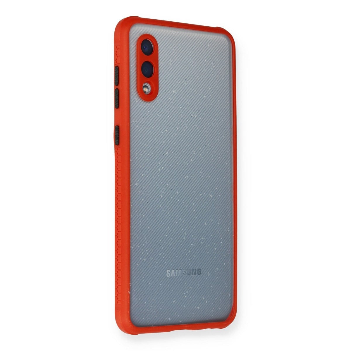 Galaxy A02 Kılıf Miami Şeffaf Silikon - Kırmızı