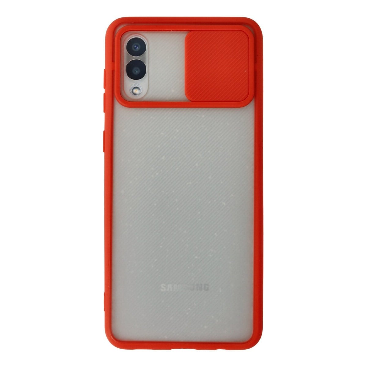 Galaxy A02 Kılıf Palm Buzlu Kamera Sürgülü Silikon - Kırmızı