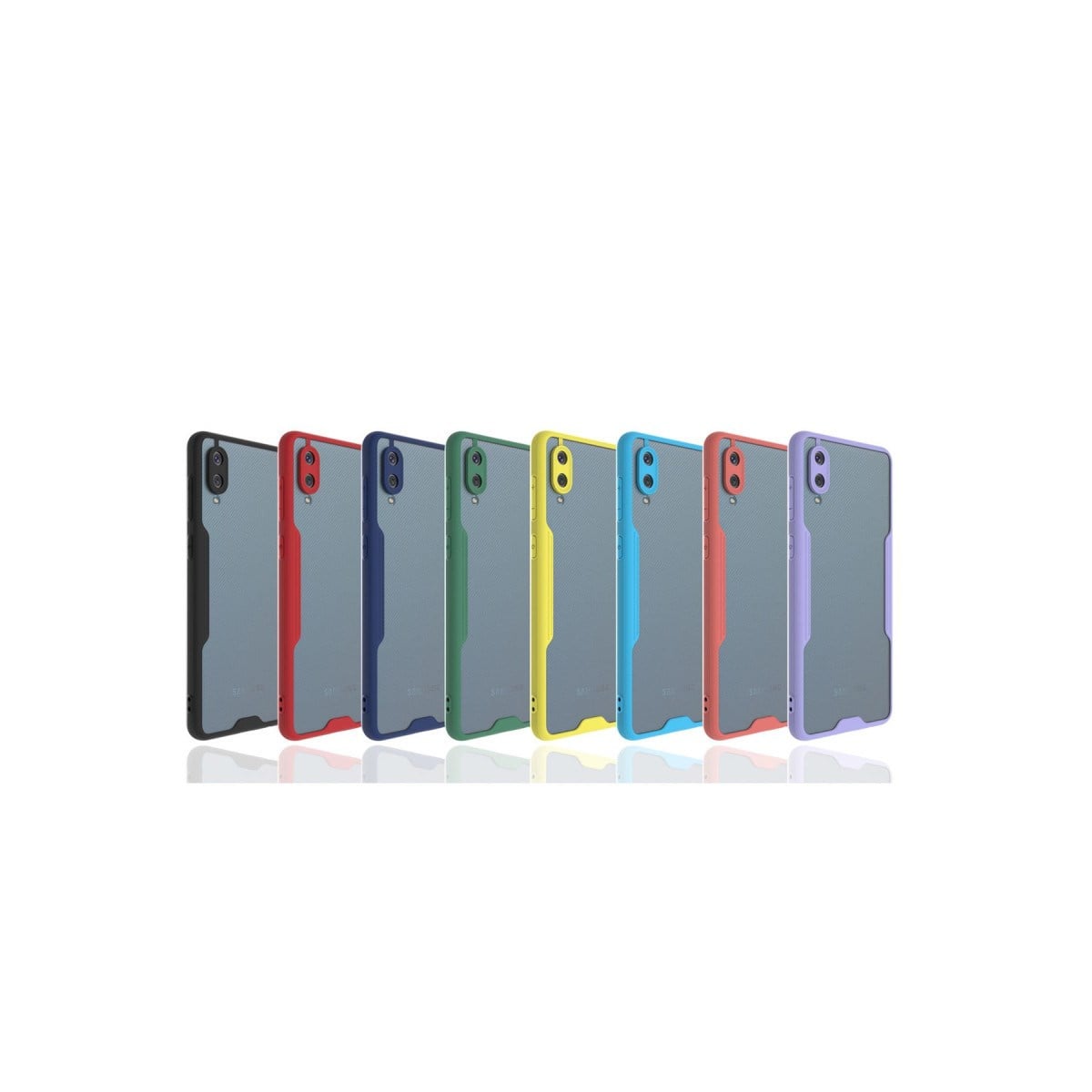 Galaxy A02 Kılıf Platin Silikon - Kırmızı