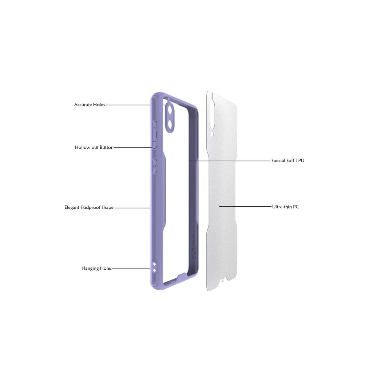 Galaxy A02 Kılıf Platin Silikon - Kırmızı