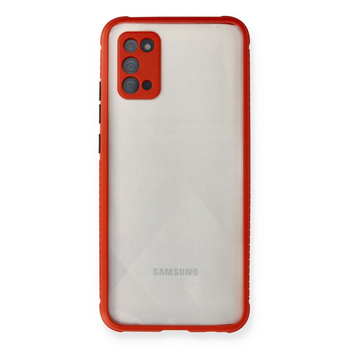 Galaxy A02S Kılıf Miami Şeffaf Silikon - Kırmızı