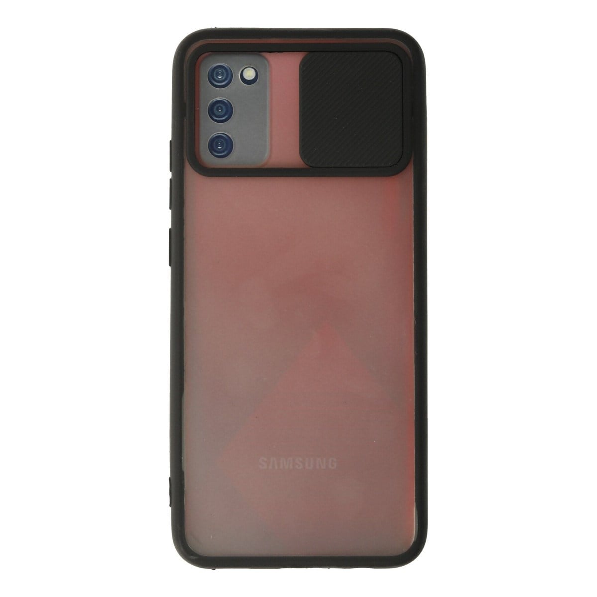 Galaxy A02S Kılıf Palm Buzlu Kamera Sürgülü Silikon - Siyah