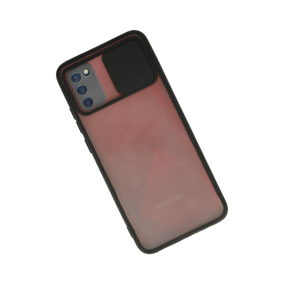 Galaxy A02S Kılıf Palm Buzlu Kamera Sürgülü Silikon - Siyah