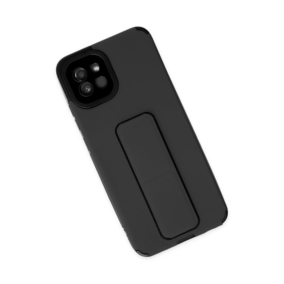 Galaxy A03 Kılıf Mega Standlı Silikon - Siyah